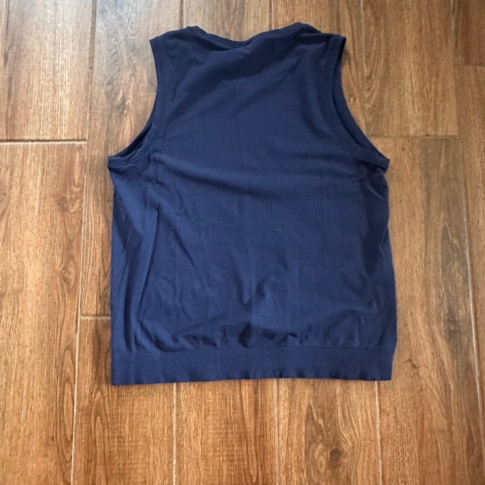 Athleta Navy Lightweight Tank Women’s Sleeveless Crew Neck Size M - Picture 3 of 3